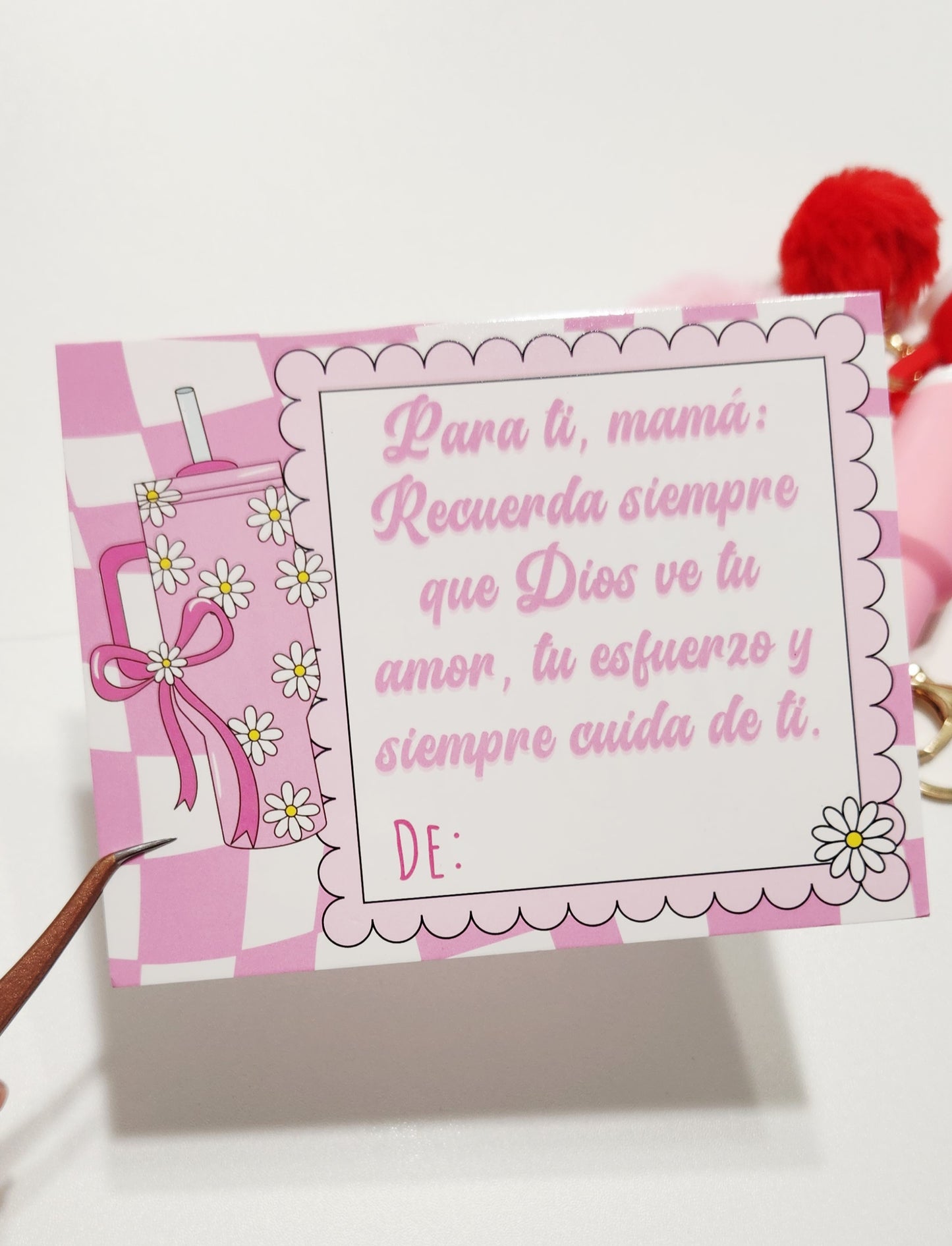 Tarjetas para Mini Tumbler 12pc Keychains con Mensajes