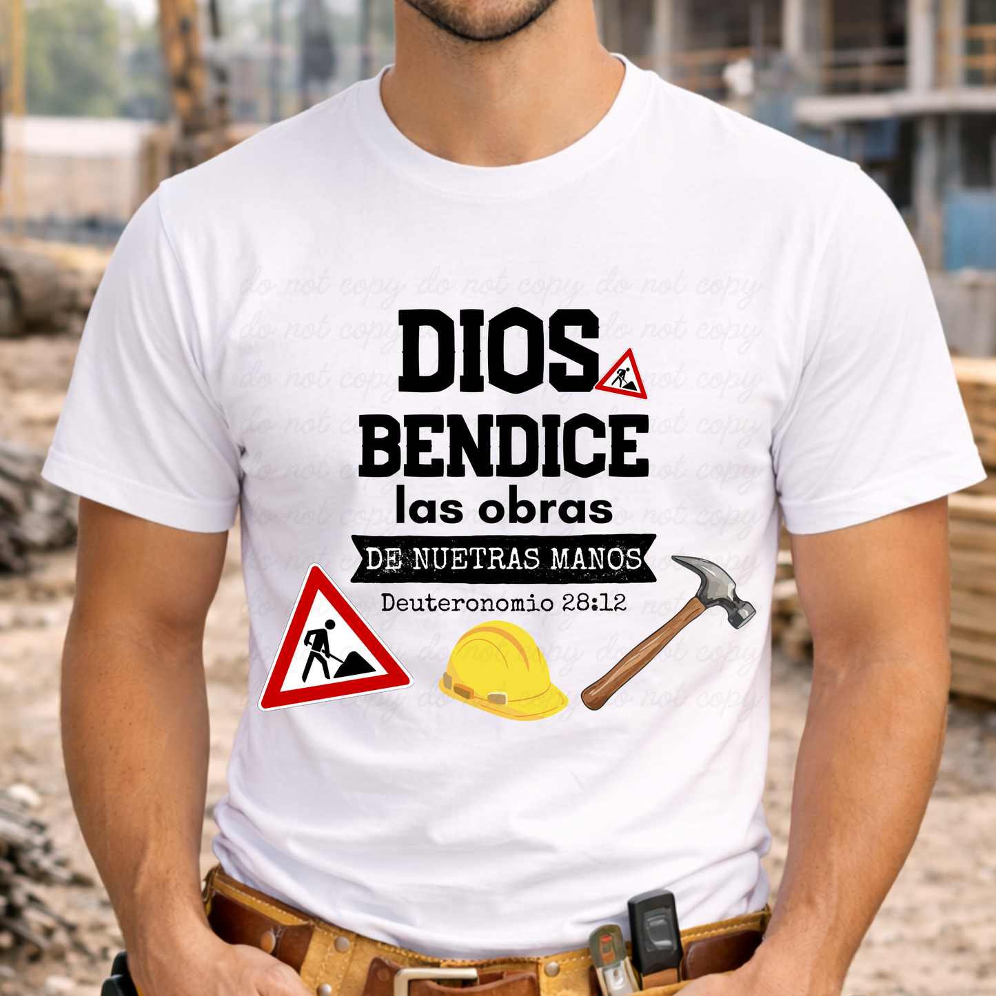 Dios bendice la obra de tus manos Dtf Shirt Transfer