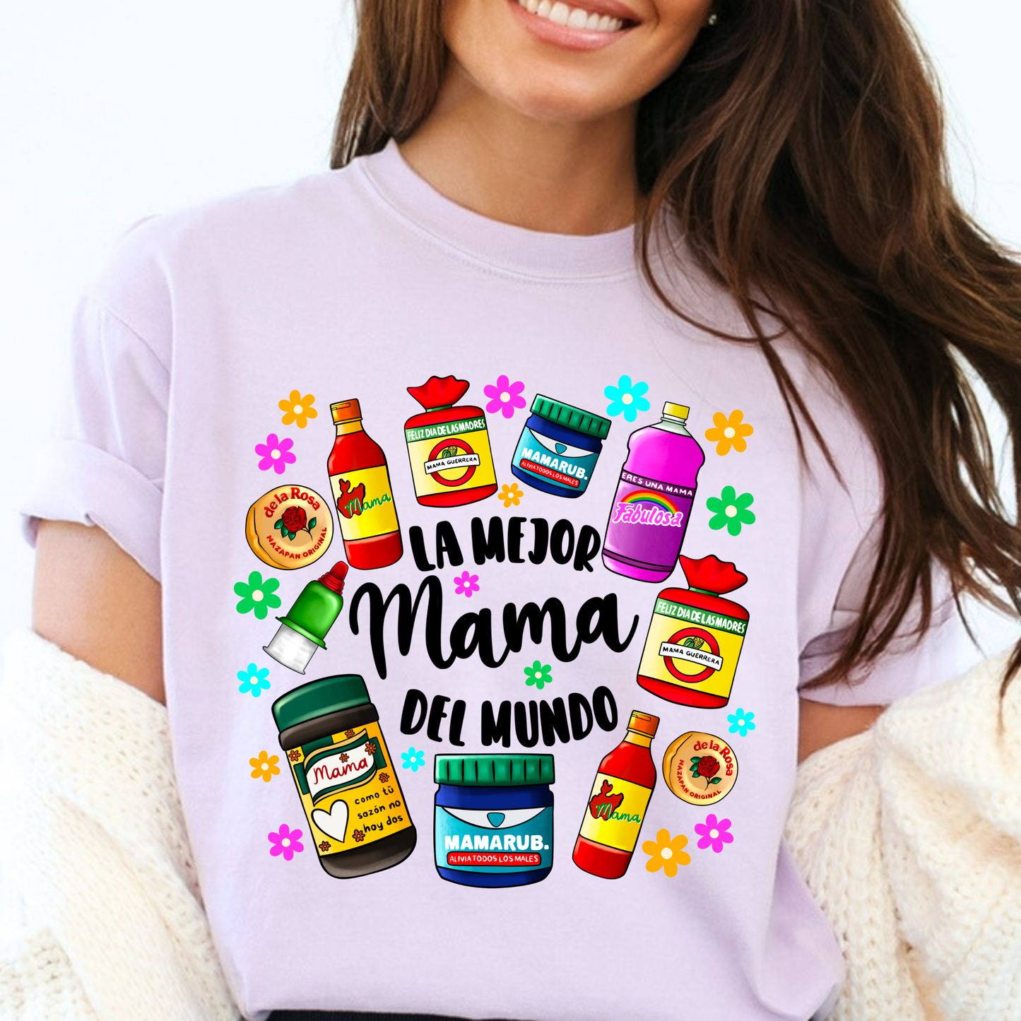 La mejor mamá Amor, Sazón y Fabulosa Dtf Shirt Transfer