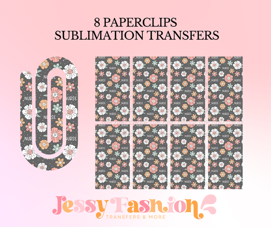 Nurse dark paperclip SUBLIMATION TRANSFER