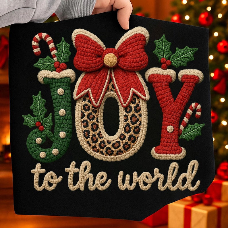 Crochet Joy to the world Dtf Shirt Transfer