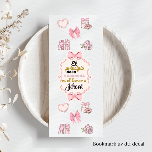 El principio de la sabiduría... Uv Dtf Bookmark