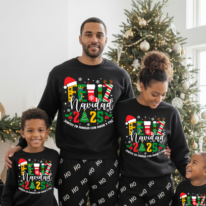 Feliz Navidad 2025 juntos en familia Dtf Shirt Transfer