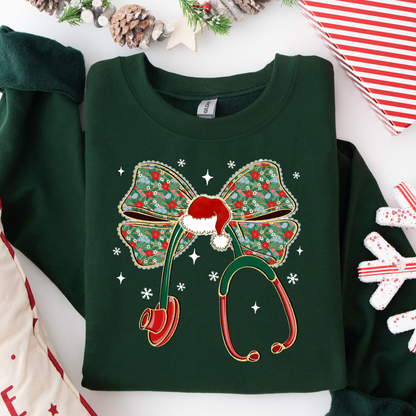 Christmas Nurse Stethoscope Dtf Shirt Transfer