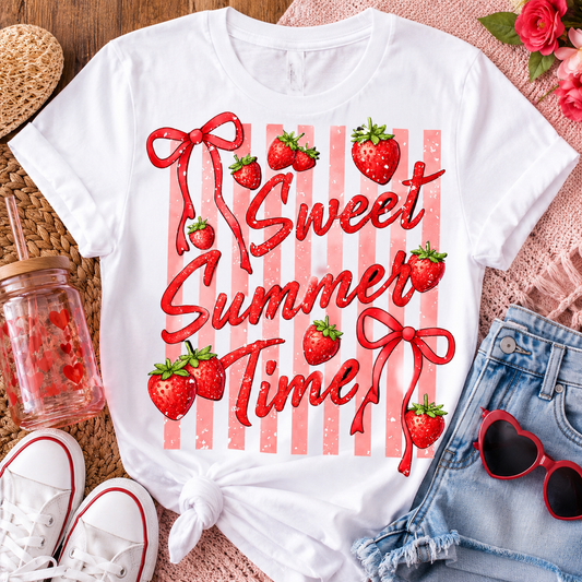 Sweet summer time strawberry Dtf shirt transfer