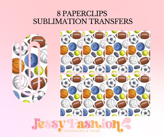 Sports paperclip SUBLIMATION TRANSFER