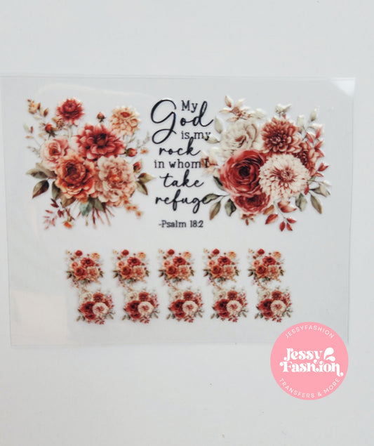 My God is my rock Mini uv dtf wrap