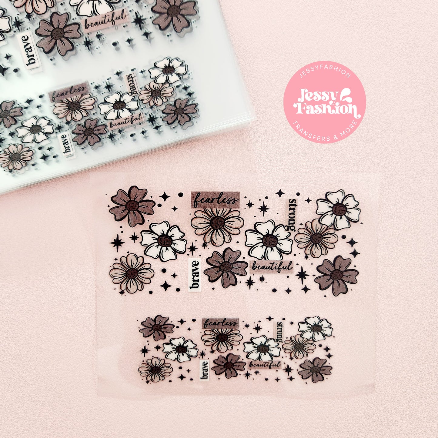 Positive affirmation mini tumbler uv dtf wrap