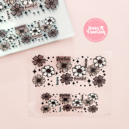 Positive affirmation mini tumbler uv dtf wrap