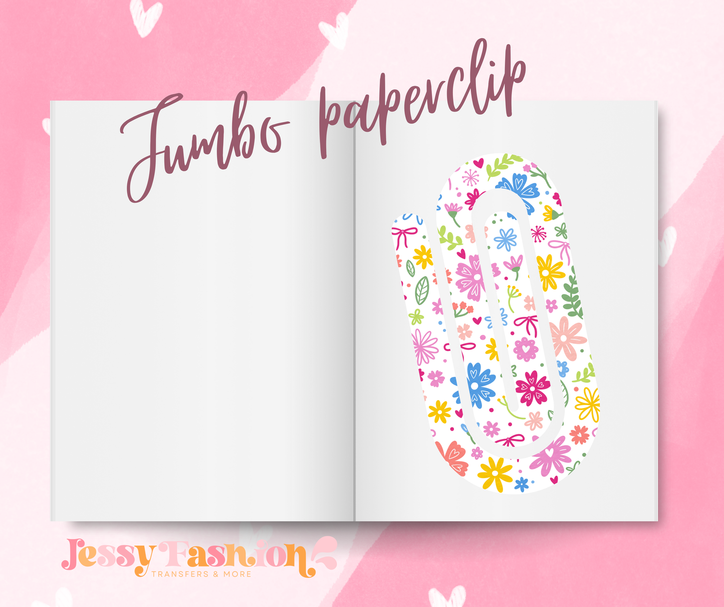 Colorful Spring flowers Jumbo Paperclip