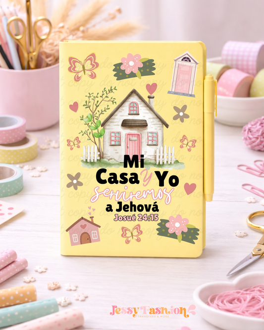 Mi casa y yo Uv dtf notebook