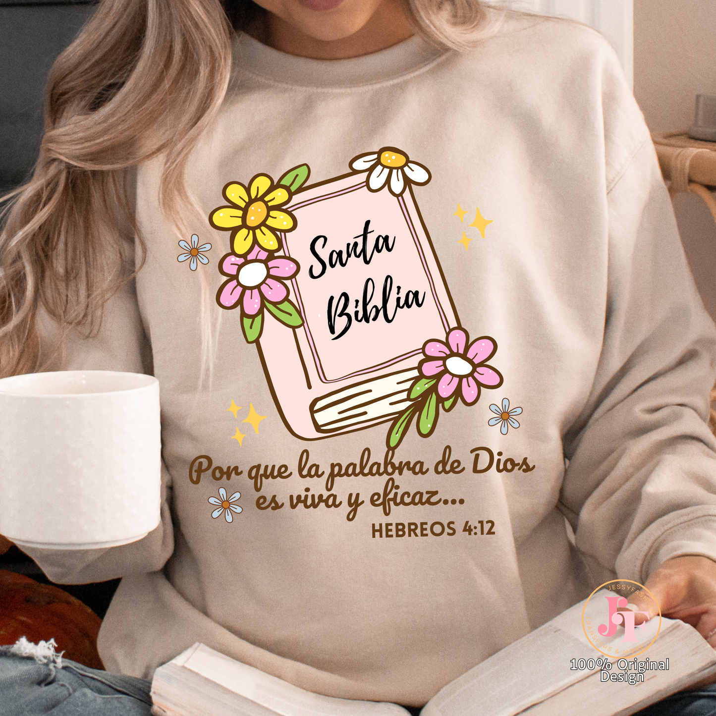 Por que la palabra... Hebreos 4:12 Dtf Shirt Transfer