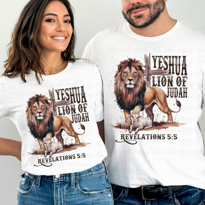 Yeshua Lion of Judah DTF Shirt Transfer