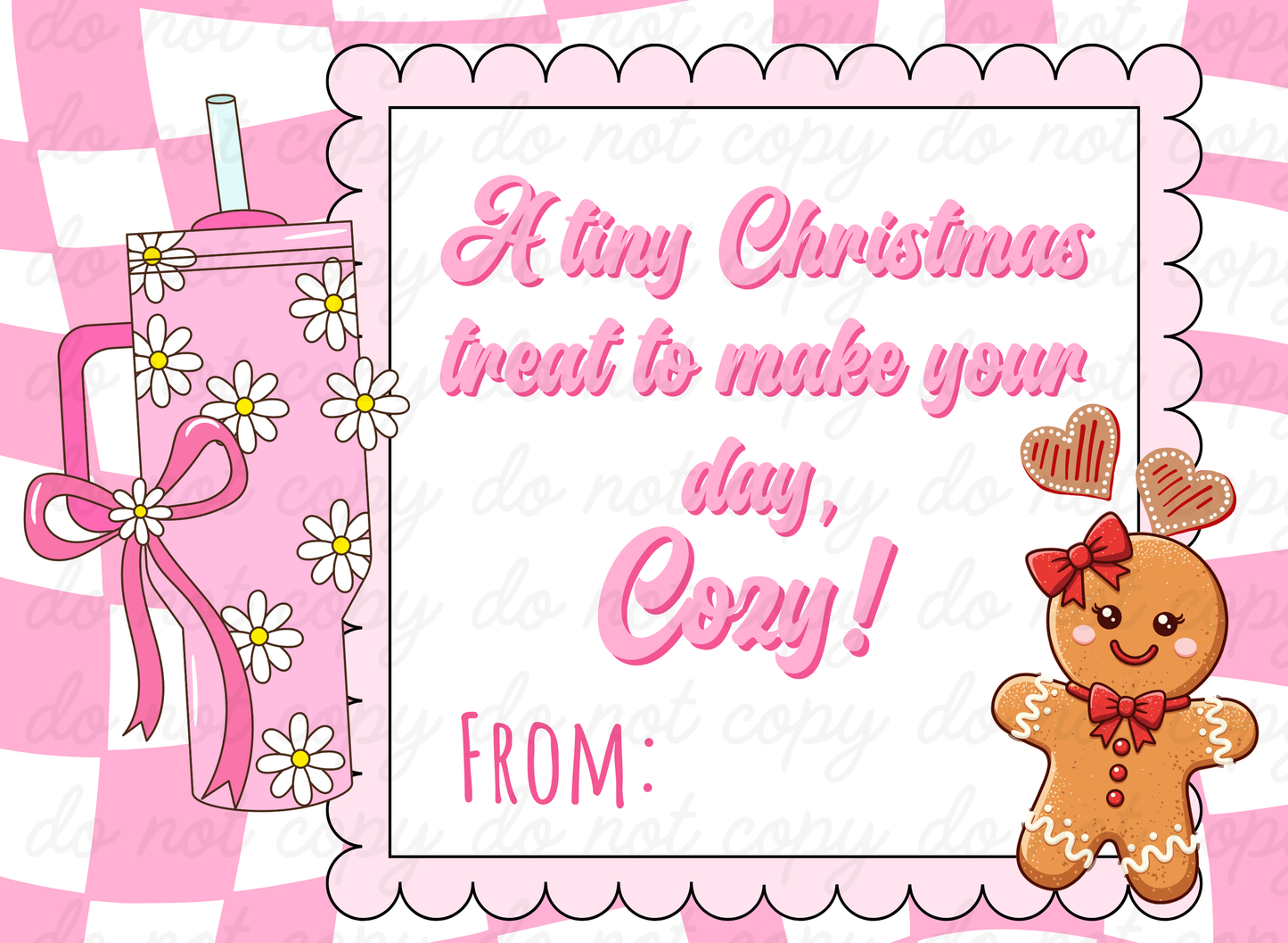 Tarjetas con mensajes para los llaveros mini tumblers