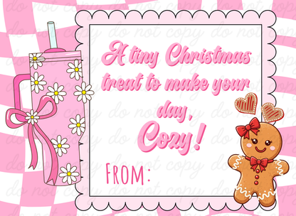 Tarjetas con mensajes para los llaveros mini tumblers