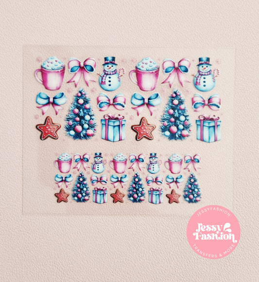 Snowman Christmas Mini uv dtf wrap