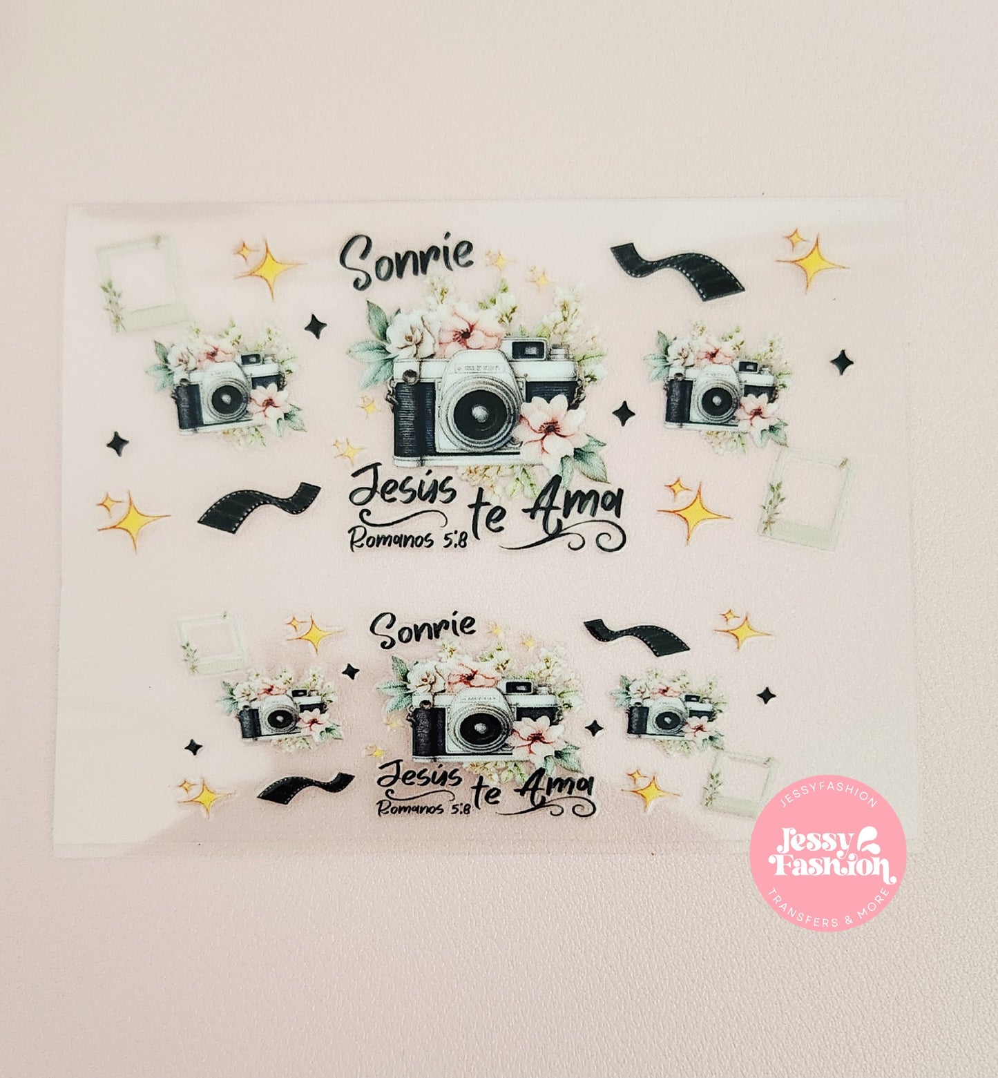 Sonríe Jesús te ama Mini uv dtf wrap