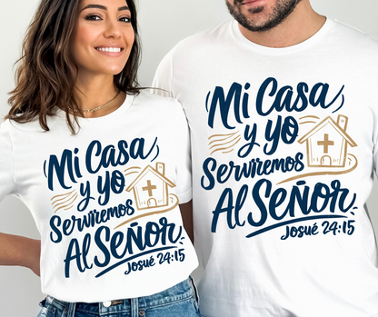 Mi casa y yo serviremos al Señor DTF Shirt Transfer