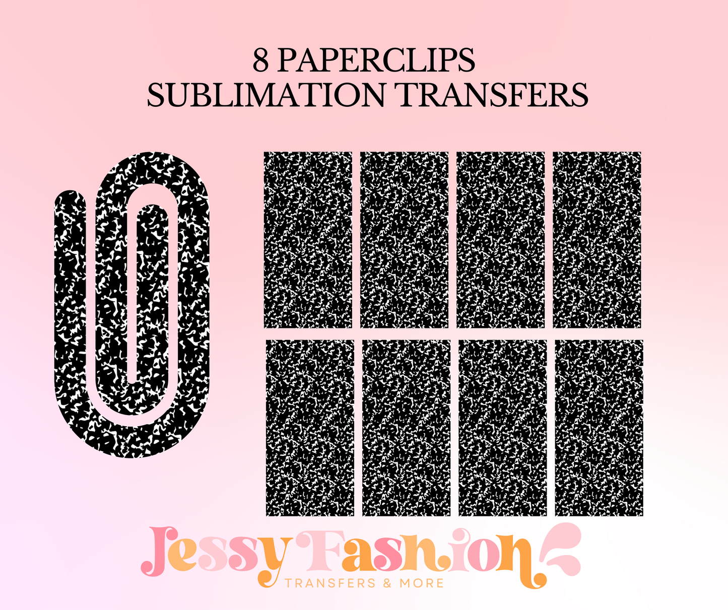 Composition notebook paperclip SUBLIMATION TRANSFER