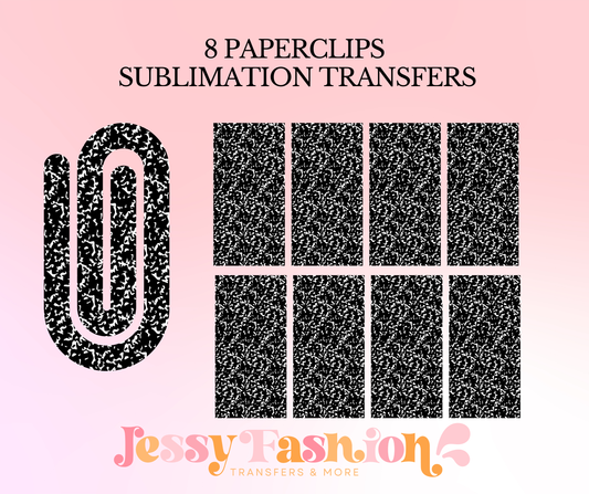 Composition notebook paperclip SUBLIMATION TRANSFER