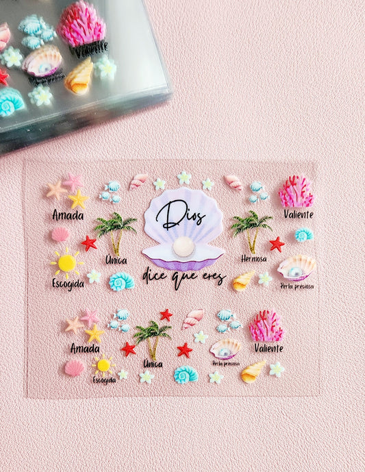Dios dice que eres (edición verano) Mini uv dtf wrap