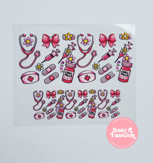 Nurse Stuff Mini uv dtf wrap
