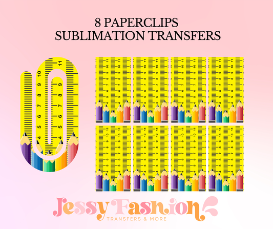 Teacher ruler paperclip SUBLIMATION TRANSFER