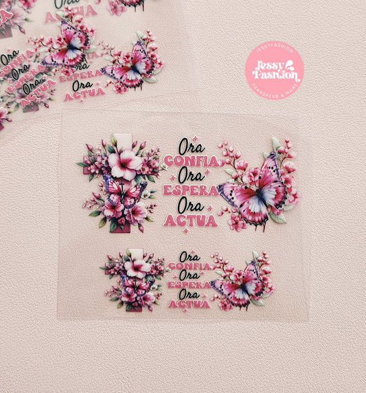 Ora confia, espera y actua Mini uv dtf wrap