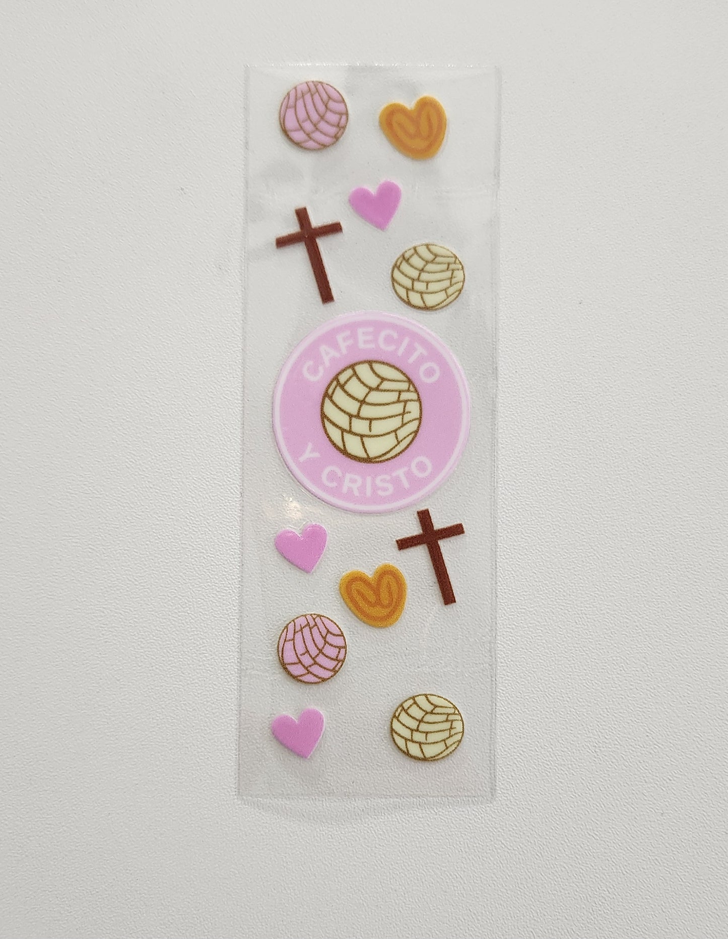 Cafecito y Cristo UV DTF Decal Bolígrafo
