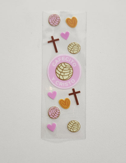 Cafecito y Cristo UV DTF Decal Bolígrafo