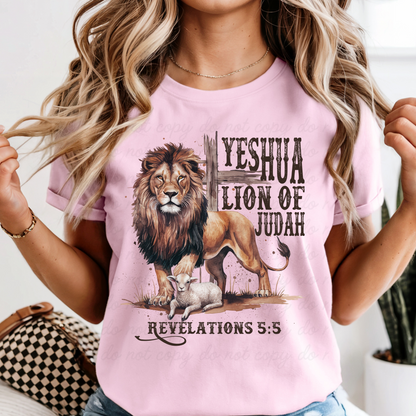 Yeshua Lion of Judah DTF Shirt Transfer