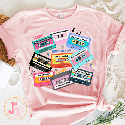 Alabanzas cassette 70s, 80s y 90s DTF Shirt Transfer