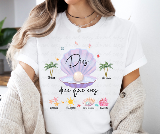 Dios dice que eres (Edición Verano) Dtf Shirt Transfer