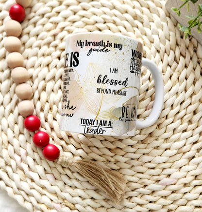 SHE IS... positive affirmations  mug