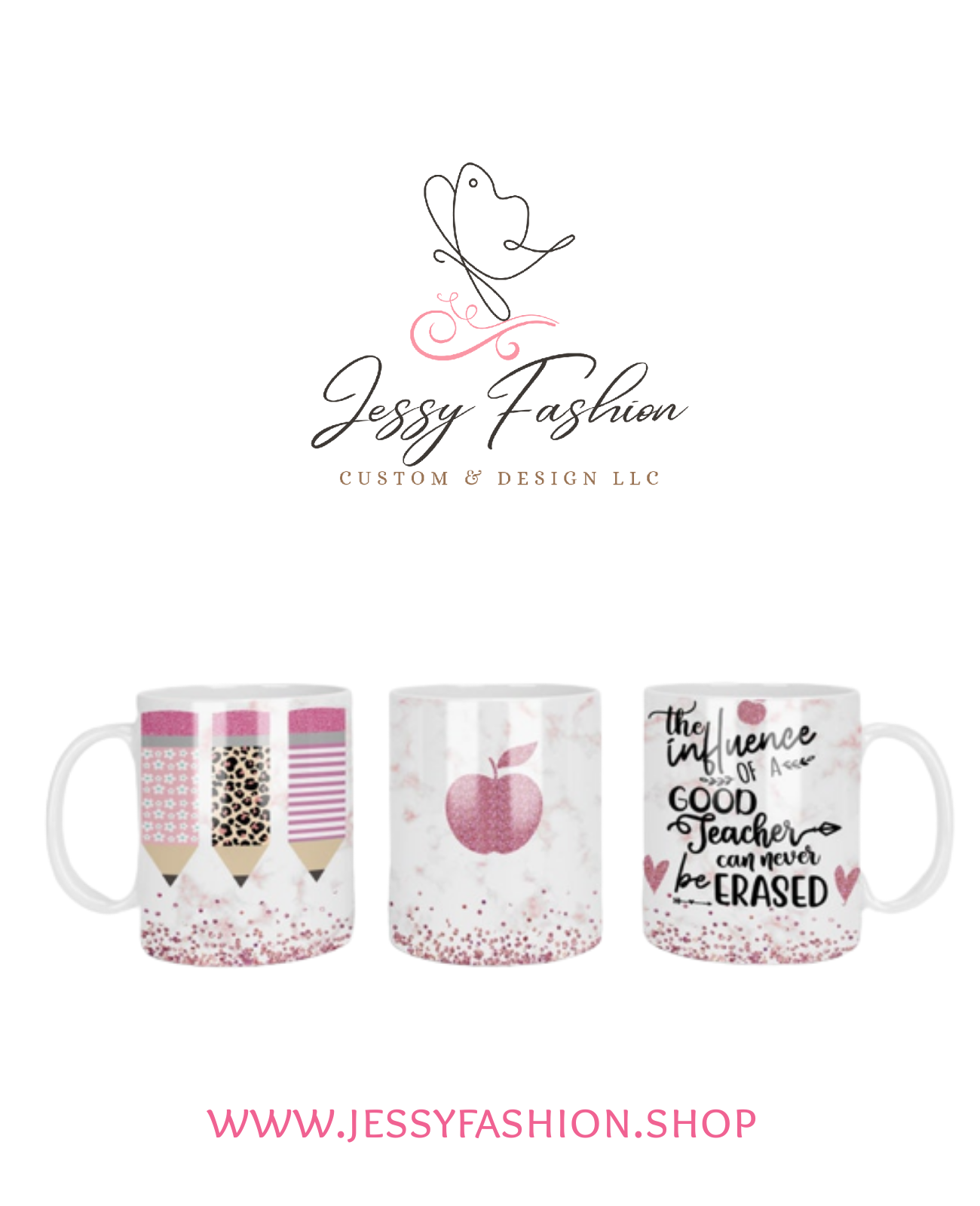 Pink teacher mug - Jessyfashion Custom & Design 
