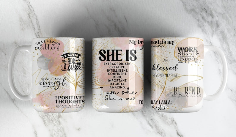 She is mug sublimation transfers